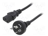 Cable; 3x0.75mm2; AS/NZS 3112 (I) plug,IEC C13 female; PVC; 1m LIAN DUNG