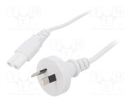 Cable; 2x0.75mm2; AS/NZS 3112 (I) plug,IEC C7 female; PVC; 1m LIAN DUNG