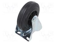 Transport wheel; Ø: 125mm; W: 38mm; H: 156mm; rigid; 100kg; rubber COLSON