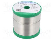 Tin; lead free; Sn96,5Ag3Cu0,5; 0.75mm; 500g; reel; 217÷221°C; 2.2% 