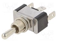 Switch: toggle; Pos: 3; SPDT; (ON)-OFF-(ON); 20A/125VAC; TA/TA2 SWITCH COMPONENTS