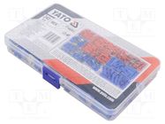 Kit: connectors; crimped; for cable; insulated; 240pcs. YATO