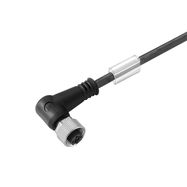 Sensor-actuator Cable (assembled), One end without connector, M12, Number of poles: 4, Cable length: 10 m, Socket, angled Weidmuller