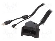 USB/AUX adapter; VW; Jack 3,5mm 4pin socket,USB A socket ACV