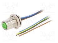 Connection lead; M12; PIN: 5; straight; 1m; plug; 125VAC; 4A; PUR MURR ELEKTRONIK