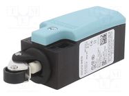 Limit switch; lever R 14mm, plastic roller Ø13mm; NO + NC; 10A SIEMENS