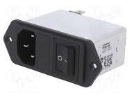 Connector: AC supply; socket; male; 4A; 250VAC; C14 (E); -25÷85°C SCHAFFNER