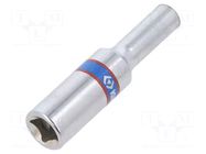 Socket; 12-angles,socket spanner; 4.5mm; 1/4"; long KING TONY