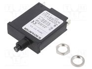 Circuit breaker; Urated: 240VAC; 28VDC; 5A; SPST; Poles: 1; screw 