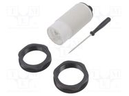 Sensor: capacitive; Range: 0÷25mm; OUT: NPN / NO + NC; Housing: M30 