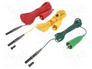 Test leads; red,green,yellow KYORITSU