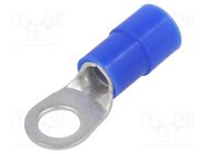 Tip: ring; M8; Ø: 8.5mm; 16mm2; crimped; for cable; insulated; tinned ERKO