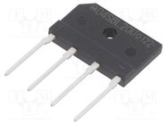 Bridge rectifier: single-phase; Urmax: 200V; If: 4A; Ifsm: 80A; flat SHINDENGEN