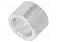 Spacer sleeve; 8mm; cylindrical; aluminium; Out.diam: 12mm 