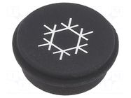 Button; round; Ø21mm; black; 09 EAO