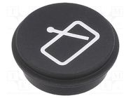 Button; round; Ø21mm; black; 09 EAO