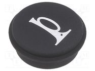 Button; round; Ø21mm; black; 09 EAO