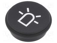 Button; round; Ø21mm; black; 09 