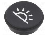 Button; round; Ø21mm; black; 09 