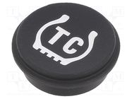 Button; round; Ø21mm; black; 09 