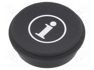 Button; round; Ø21mm; black; 09 