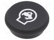 Button; round; Ø21mm; black; 09 