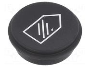 Button; round; Ø21mm; black; 09 EAO