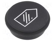 Button; round; Ø21mm; black; 09 EAO