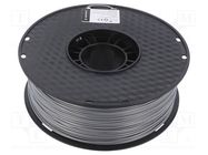 Filament: ABS; 1.75mm; silver; 225÷245°C; 1kg GEMBIRD