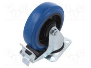 Transport wheel; Ø: 125mm; W: 36mm; H: 159mm; torsional with lock RADER