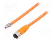 Connection lead; M12; PIN: 8; straight; 10m; plug; 30VAC; 4A; RKTS LUMBERG AUTOMATION