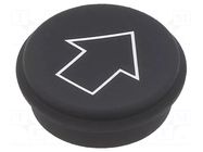 Button; round; Ø21mm; black; Button marking: arrow; 09 EAO