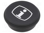 Button; round; Ø21mm; black; 09 