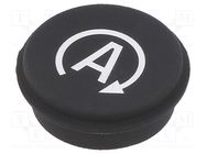 Button; round; Ø21mm; black; 09 EAO