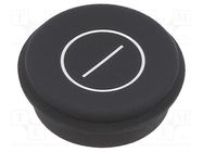 Button; round; Ø21mm; black; 09 EAO