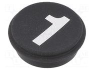 Button; round; Ø21mm; black; 09 