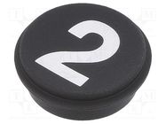 Button; round; Ø21mm; black; 09 EAO