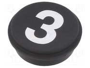 Button; round; Ø21mm; black; 09 