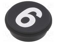 Button; round; Ø21mm; black; 09 