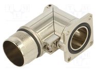 Enclosure: for M23 connectors; ComLock,external thread; angled HARTING