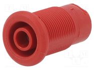 Connector: 4mm banana; socket; 24A; 1kV; red; nickel plated STÄUBLI