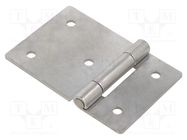 Hinge; Width: 90mm; stainless steel; H: 60mm ELESA+GANTER