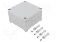 Enclosure: junction box; X: 110mm; Y: 110mm; Z: 65mm; wall mount; ABS FIBOX