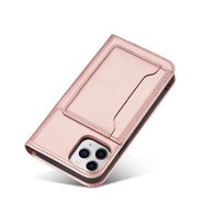 Magnet Card Case for iPhone 12 Pro Pouch Card Wallet Card Stand Pink, Hurtel