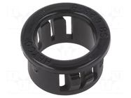 Grommet; Ømount.hole: 15.9mm; Øhole: 12.7mm; polyamide; black KEYSTONE