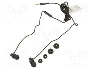 Headphones with microphone; black; Jack 3,5mm; in-ear; 1.2m; 32Ω GEMBIRD