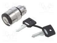 Switch: rotary with key; 22mm; Stabl.pos: 1; black; none; IP66 SCHNEIDER ELECTRIC