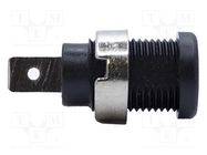 Connector: 4mm banana; socket; 35A; 1kV; black; nickel plated MUELLER ELECTRIC