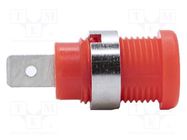 Connector: 4mm banana; socket; 35A; 1kV; red; nickel plated MUELLER ELECTRIC