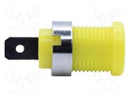 Connector: 4mm banana; socket; 35A; 1kV; yellow; nickel plated MUELLER ELECTRIC